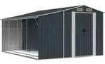 Ger&auml;tehaus Anthrazit 277x365,5x179 Cm Verzinkter Stahl - Vidaxl