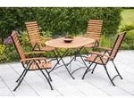 Schlossgarten Set 5tlg 4 Sessel Tisch Oval 140x90cm