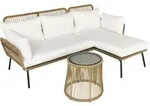 Outsunny 3 Tlg. Rattan Gartenm&ouml;bel-set, Sitzgruppe Mit Kissen, Gartengarnitur Mit 1