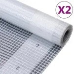 Gitter-abdeckplanen 2 Stk. 260 G/m2 3x10 M Wei&szlig; - Vidaxl