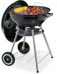 Relaxdays Kugelgrill Mit Deckel, Ablage & Aschetopf, Fahrbar, Garten & Camping, Grill