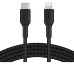 Belkin - Lightning/usb-c Kabel Ummantelt Mfi Zertifiziert 1m Schwarz (caa004bt1mbk)