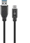 Goobay - Usb 3.0 Typ A/c Anschlusskabel, 73141, 3 M, Schwarz