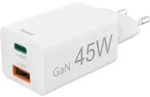 Hama - 00201993 Usb Ladeger&auml;t 45 W 1x Usb-a, 1x Usb-c&reg; Usb Pd Wei&szlig; Innenbereich