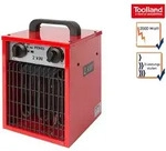 Perel - Bauheizer Heizstrahler 3 Stufen, Ventilator & Thermostat 2kw, Ipx4