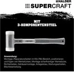 Schonhammer Supercraft 50mm R&uuml;ckschlagfrei Mit 3-komponentengriff - Halder