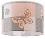 Deckenlampe Kinder Pendelleuchte Kinderzimmer Stoffschirm Rund Bunt Baby E27
