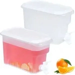 Relaxdays Getr&auml;nkespender K&uuml;hlschrank, 2er Set, 3 L, Wasserspender Mit Zapfhahn &