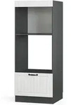 Vicco - Mikrowellenschrank Fame-line, Wei&szlig; Landhaus, 60 Cm Offen