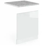 Vicco - Frontblende R-line, Wei&szlig; Hochglanz, 60 Cm , Ap Marmor