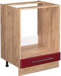 Vicco - Herdumbauschrank Fame-line, Bordeaux Hochglanz, 60 Cm Ohne Arbeitsplatte
