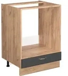 Vicco - Herdumbauschrank Fame-line, Anthrazit-gold, 60 Cm Ohne Arbeitsplatte