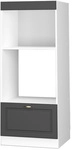 Vicco - Mikrowellenschrank Fame-line, Anthrazit-gold Landhaus, 60 Cm Offen