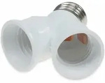 Chilitec E27-fassung 'duo' 21078, Adapter Auf 2x E27-schraubfassungen, Wei&szlig;