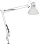 Schreibtischleuchte Metall Wei&szlig; H.44cm Klemmfu&szlig; Led Maul