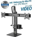 H&ouml;henverstellbarer Tischst&auml;nder F&uuml;r 2 Flachbildschirme F&uuml;r 2 Flachbildschirme 17"