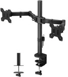 Techly Schreibtischhalterung Fuer 2 Lcd Tv Led 38,1cm-68,58cm 15-27zoll Seite An
