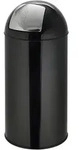Abfallsammler / M&uuml;lleimer Push 35l Satin Schwarz Hjh Office