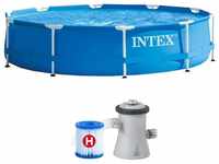 Intex - Frame Pool Set mit Pumpe 305x76cm Stahlrohrbecken Schwimmbecken - 28202