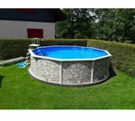 Stahlwandpool Rund Classic Gr&ouml;&szlig;e W&auml;hlbar, 120cm Tief, Stahl 0,45mm...