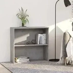 Vidaxl - B&uuml;cherregal 2 F&auml;cher Betongrau 80x30x76,5 Cm Holzwerkstoff