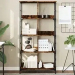 Vidaxl Bookshelf Smoked Oak 78,5x33x153 Cm Engineered Wood