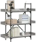 Vidaxl - B&uuml;cherregal 3 B&ouml;den Grau Sonoma 100x33x108,5 Cm Holzwerkstoff