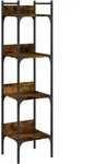 B&uuml;cherregal 4 B&ouml;den R&auml;uchereiche 35x30x138,5 Cm Holzwerkstoff Vidaxl