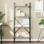 Vidaxl - B&uuml;cherregal 4 F&auml;cher Grau Sonoma 56x31,5x138,5 Cm Holzwerkstoff