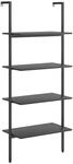 Leiterregal Mit 4 B&ouml;den Schwarz 64x35x152,5 Cm - Vidaxl