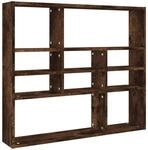 Vidaxl Wall Shelf Smoked Oak 90x16x78 Cm Engineered Wood