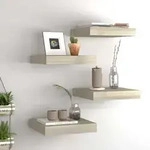 Schwebende Wandregale 4 Stk. Eichefarben 23x23,5x3,8cm Mdf Vidaxl