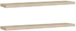 Schwebende Wandregale 2 Stk. Eichefarben 120x23,5x3,8 Cm Mdf - Vidaxl
