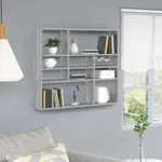 Wandregal Grau Sonoma 90x16x78 Cm Holzwerkstoff Vidaxl