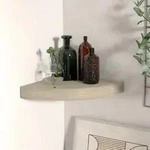 Eck-schweberegal Eichen-optik 25x25x3,8 Cm Mdf Vidaxl