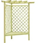 Eckpergola Mit Sitz 130x130x197 Cm Impr&auml;gniertem Kiefernholz
