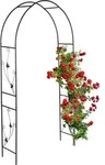 Relaxdays Rosenbogen Metall, Torbogen Garten, Hxbxt: 227 X 114 X 37 Cm, Stabiler