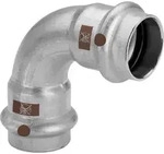 Viega - Temponox Bogen 809676 35 Mm, 90grad, Stahl, Nicht Rostend, Sc-contur