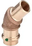 Bogen 45 Grad Mit Sc Sanpress 2226.1 In 22mm Rotguss - Viega