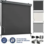 Senkrechtmarkise 200x250 Cm Anthrazit F&uuml;r Au&szlig;en- Und Innenbereich Au&szlig;enrollo