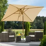Schneider Schirme - Schneider Sonnenschirm Malaga Natur 300 X 200 Cm Marktschirm