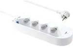 Sygonix - Sy-5228510 Steckdosenleiste Mit Schalter 4fach Wei&szlig; Schutzkontakt 1...