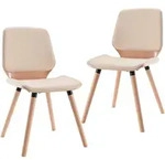 Esszimmerst&uuml;hle 2 Stk. Cremewei&szlig; Kunstleder Vidaxl