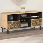 Tv-schrank 100x33x46 Cm Massivholz Mango Vidaxl
