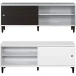 Ebuy24 - Evolution Tv Tisch 1 T&uuml;r, 2 R&auml;ume Wei&szlig;, Schwarz.