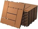 Wpc Terrassenfliesen 30x30 Cm/44 St&uuml;ck=4m&sup2;, Hellbraun, Mosaik, Holzoptik,