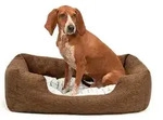 Lionto Hundebett Hundekissen Hundek&ouml;rbchen Mit Wendekissen Meliert Gr&ouml;&szlig;e M 80x60