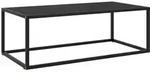 Vidaxl - Couchtisch Schwarz Mit Schwarzem Glas 100x50x35 Cm