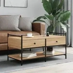 Vidaxl - Couchtisch Sonoma-eiche 99x50x50 Cm Holzwerkstoff