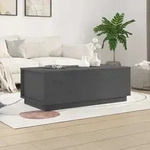 Couchtisch Grau 100x50x35 Cm Massivholz Kiefer - Vidaxl